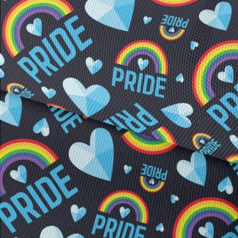 3D Love Rainbow Waterproof Oxford