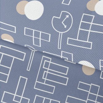 Geometric Square Circle Waterproof Oxford