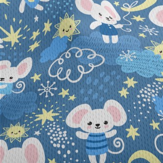 Gentle Starry Sky And Mouse Athletic Mesh Flat Back