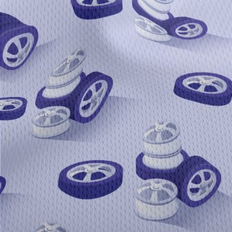 Scattered Tire Parts Athletic Mesh Flat Back