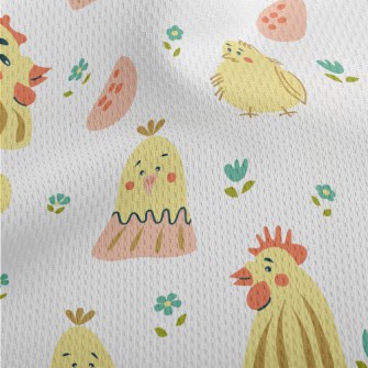 Kind Rooster And Chicks Athletic Mesh Flat Back