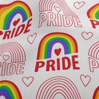 Shining Beautiful Rainbow Athletic Mesh Flat Back