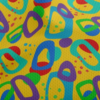 Geometric Figures Of Different Athletic Mesh Flat Back