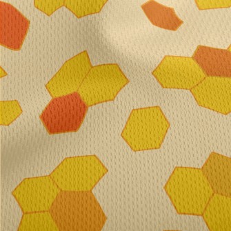 Honeycomb Geometry Athletic Mesh Flat Back
