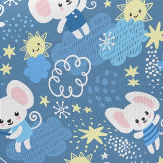 Gentle Starry Sky And Mouse Twill