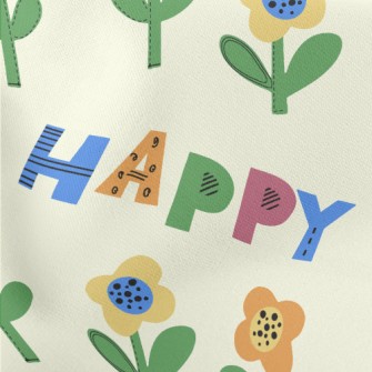 Happy Colorful Flowers Stretch Ponte