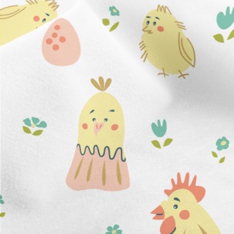 Kind Rooster And Chicks Micro Fleece