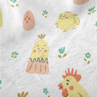 Kind Rooster And Chicks Minky