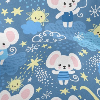 Gentle Starry Sky And Mouse Lightweight Performance Linen