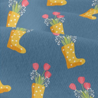 Dots Of Rain Boots Flowers Modern Jersey