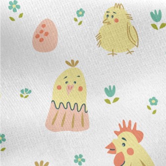 Kind Rooster And Chicks Jersey Backed Fleece