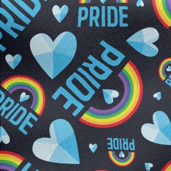 3D Love Rainbow Jersey Backed Fleece