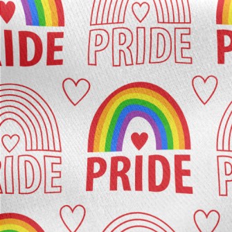 Shining Beautiful Rainbow Jersey Backed Fleece