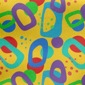 Geometric Figures Of Different Jersey Backed Fleece