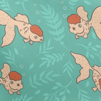 Goldfish Swimming Around Pongee