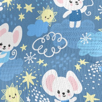 Gentle Starry Sky And Mouse Stretch Jersey