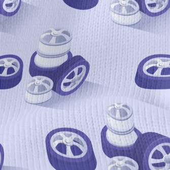 Scattered Tire Parts Stretch Jersey