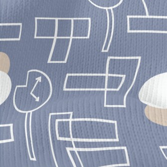 Geometric Square Circle Stretch Jersey