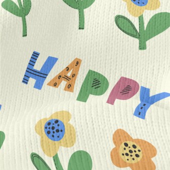 Happy Colorful Flowers Stretch Jersey