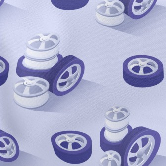 Scattered Tire Parts Lightweight Cotton Poplin