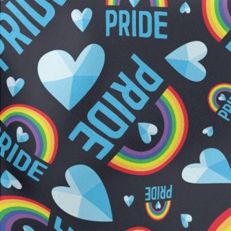 3D Love Rainbow Lightweight Cotton Poplin