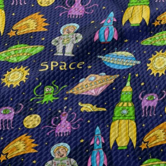 Space Adventure Birdseye Piqué