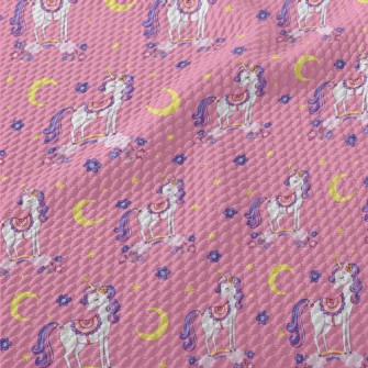Elegant And Beautiful Unicorn Birdseye Piqué