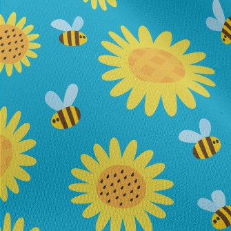 Sunflowers And Bees Chiffon