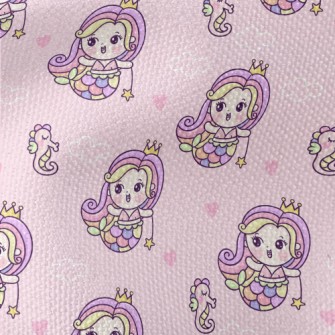 Playful Mermaid Princess Waterproof Canvas
