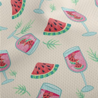 Ice Watermelon Juice Athletic Mesh Flat Back