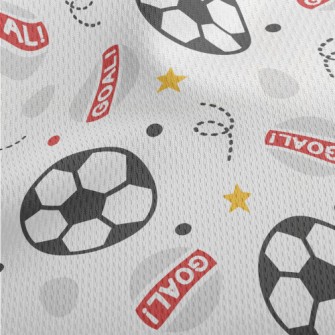 Football Kicking Towards Goal Athletic Mesh Flat Back