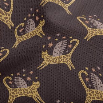 Color Block Wings Cat Athletic Mesh Flat Back