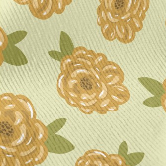 Vibrant Big Flowers Standard Corduroy