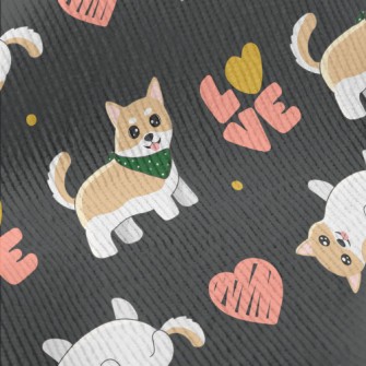 Cute And Coquettish Dog Standard Corduroy