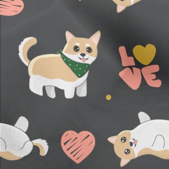 Cute And Coquettish Dog Micro Fleece
