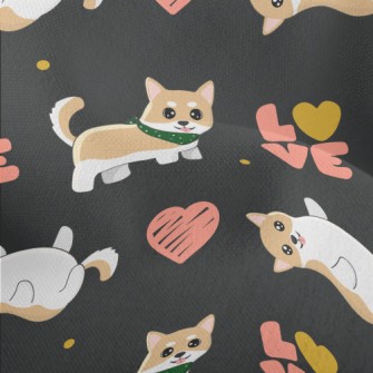 Cute And Coquettish Dog Lightweight Performance Linen