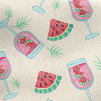 Ice Watermelon Juice Jersey Backed Fleece