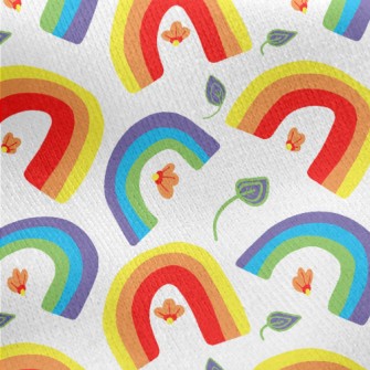 Two-color Gradient Rainbow Jersey Backed Fleece