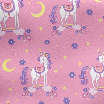 Elegant And Beautiful Unicorn Jersey Backed Fleece