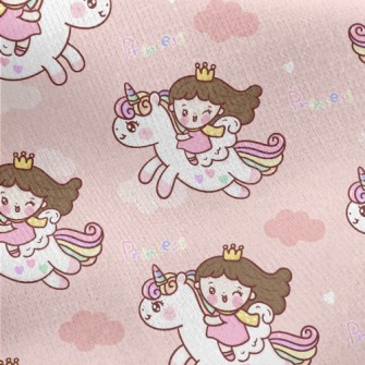 Princess Love Unicorn Jersey Backed Fleece