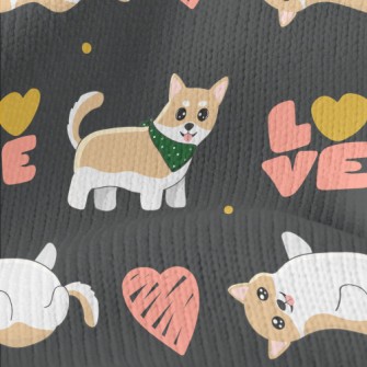Cute And Coquettish Dog Stretch Jersey