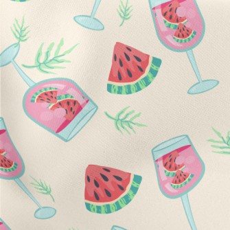 Ice Watermelon Juice Lightweight Cotton Poplin