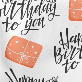 Happy Birthday To You Lightweight Cotton Poplin