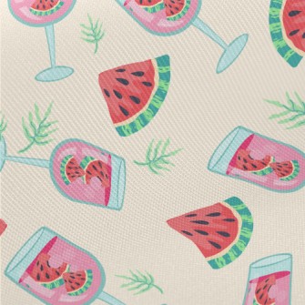 Ice Watermelon Juice Midweight Cotton Poplin