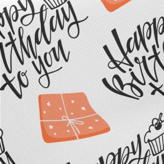 Happy Birthday To You Midweight Cotton Poplin