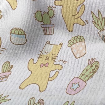 Dancing Cat And Potted Plant Terry