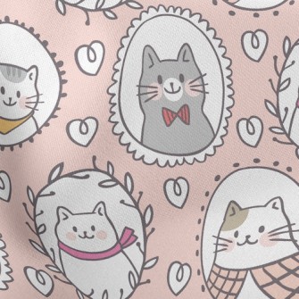 Cat Family Portrait Stretch Ponte