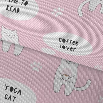 Tea Time Kitten Waterproof Oxford