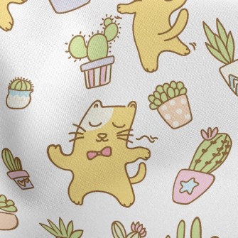 Dancing Cat And Potted Plant Stretch Ponte