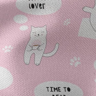 Tea Time Kitten Waterproof Canvas